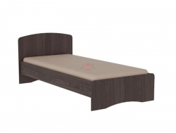 Кровать-4 одинарная с 2-мя фигурными спинками Ясень анкор темный