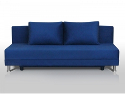 Диван Комфорт Лайт без подлокотников 2 подушки микровелюр синий