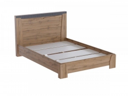 Кровать 1600 МС Ливерпуль Дуб Вотан/Графит Софт