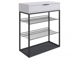 Обувница Краш белое дерево