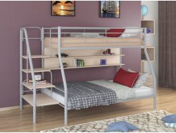 Двухъярусная кровать Толедо 1 П серый-дуб молочный